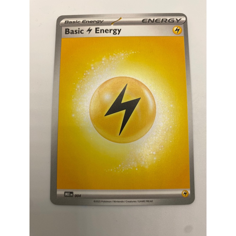 Pokemon Basic Lightning Energy Yellow Scarlet Violet 151 MEE 004 Trading Card
